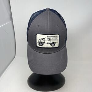 Kuhl Snapback Adjustable Mesh Hat Light Gray Blue Trucker Style Retro Logo
